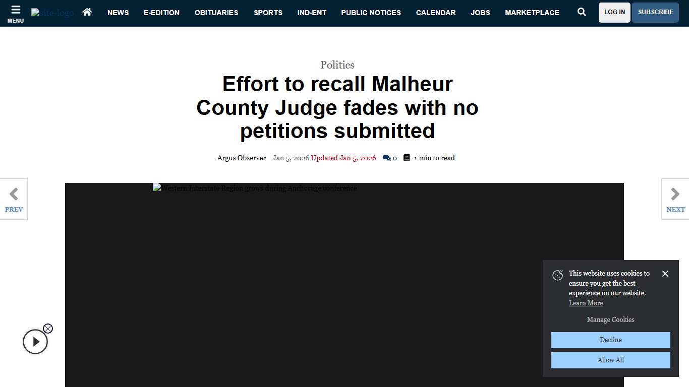 Effort to recall Malheur County Judge fades with no petitions submitted News argusobserver.com